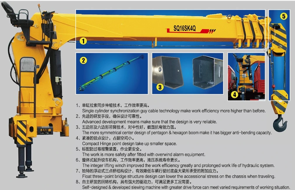 Manufacturer Marine Ship Hydraulic Telescoping Knuckle Crane for Sale