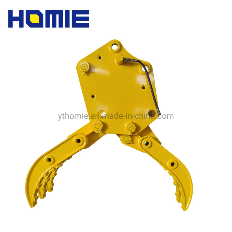 Hydraulic Grab Wood Log Stone Rock Steel Grapple Hydraulic Scrap Grapple Steel Handling Single Cylinder Grapple for 3-40 Ton Excavator