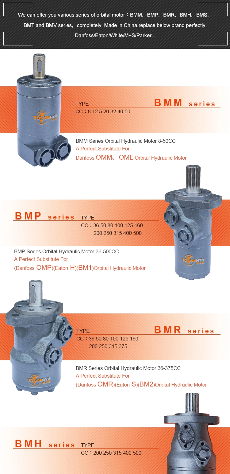 Bmm40 Omm40 Bmm/Omm 500rpm Orbital Dynapac Hydraulic Gear Motor