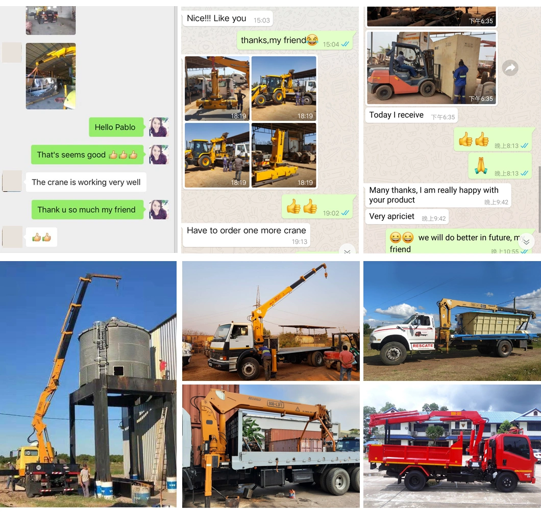 0bob-Lift Sq2za1 Lifting Truck Crane 2 Ton Small Mini Hydraulic Grua Lorry Mobile Knuckle Boom Crane