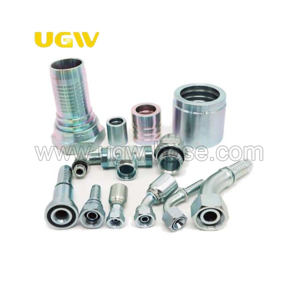 Galvanized Carbon Steel Crimping Hydraulic Hose Ends Fittings