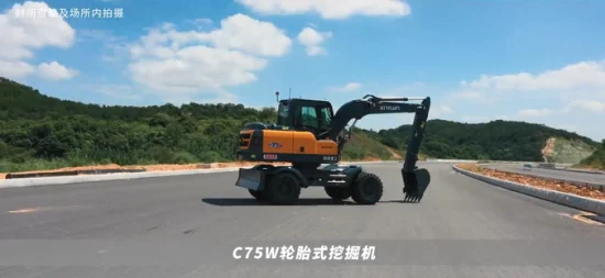 Xinyuan XYC75WYT 7 Ton Escavadeiras Hidráulicas Experientes Escavadeira de Rodas China Fornecedor